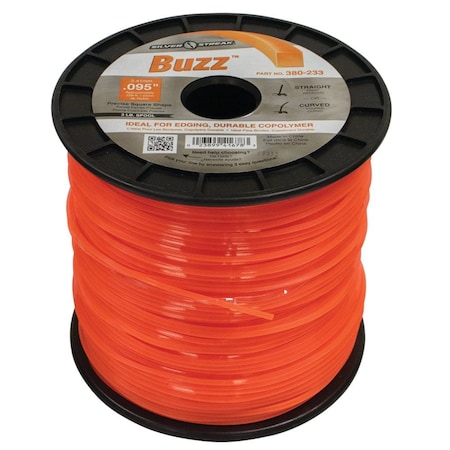 Stens Buzz Trimmer Line, Orange 0.095 In. X 728 Ft. 380-233
